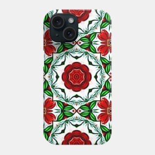 Red and Green Christmas Pattern Number 6 Phone Case