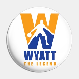 Wyatt Custom Player Basketball Your Name The Legend Pin