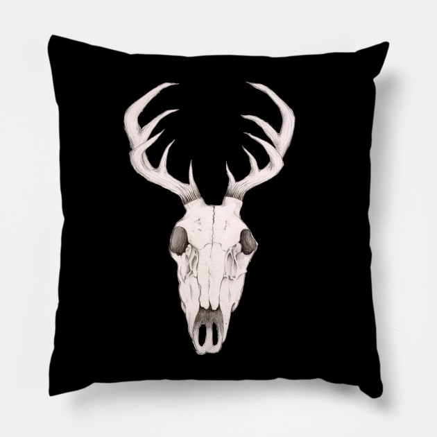 Deer Skull Pillow by srw110