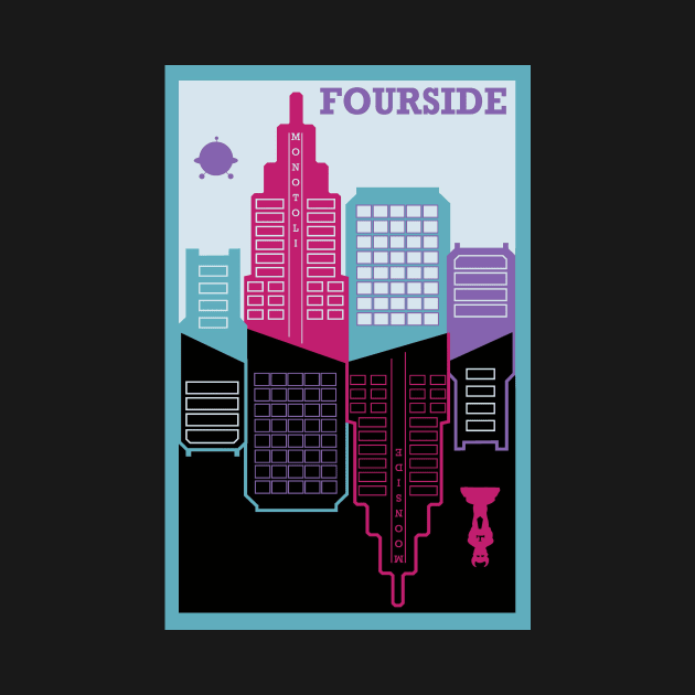 Fourside Poster, Earthbound by nickfolz