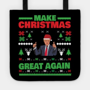 Make Christmas Great Again Trump Funny Tee Shirt Tote