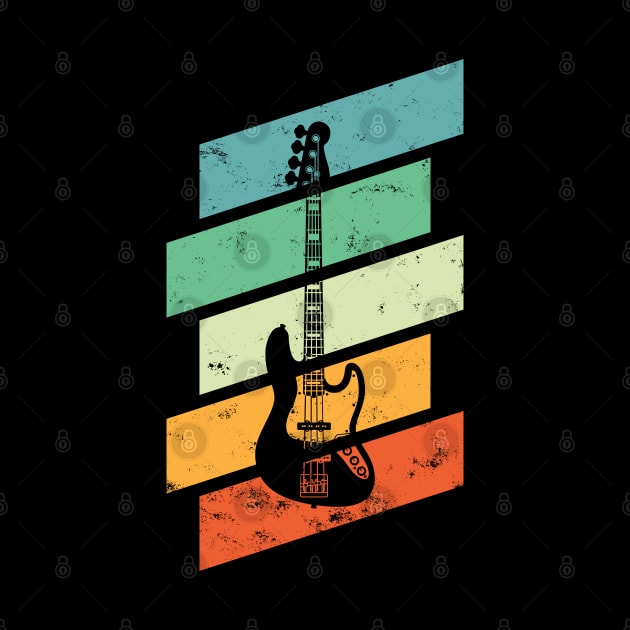 Vintage Style J-Style Bass Guitar Retro Colors by nightsworthy