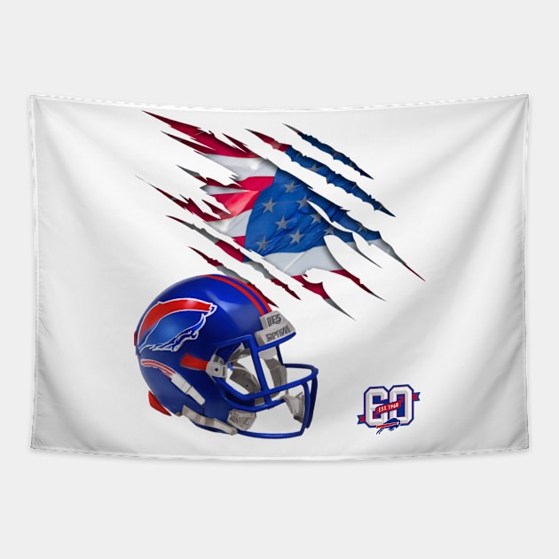 The Buffalo Bills, American football Lver's Tee Tapestry by nowbix