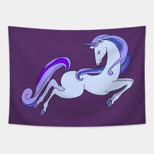 purple unicorn Tapestry