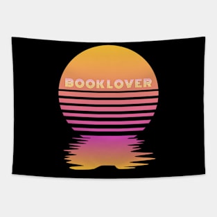 Book lover 80s sunset Tapestry