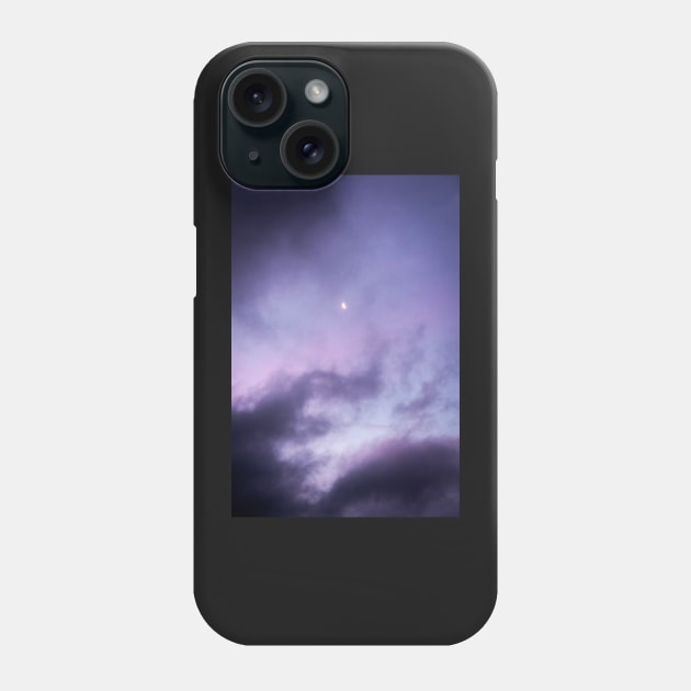 Purple Dreamy Sunset with Illuminated moon over New Zealand Phone Case by Danny Wanders