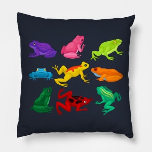 frog watercolor collection Pillow