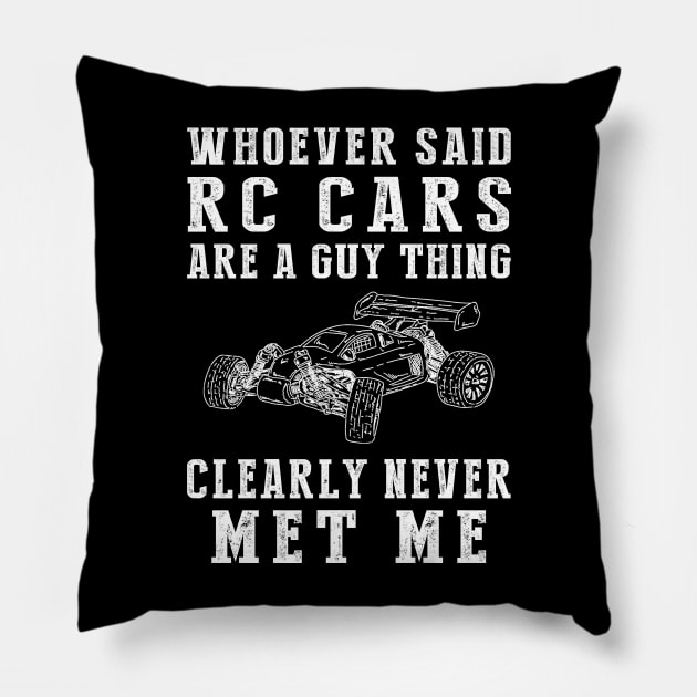 Revving Fun: RC-Car Enthusiast for All! Pillow by MKGift