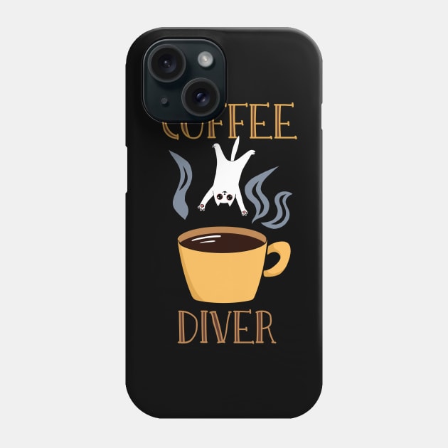 Coffee Diver Phone Case by Simmerika