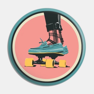 Retro Skateboarder - Alternative Color Scheme Pin