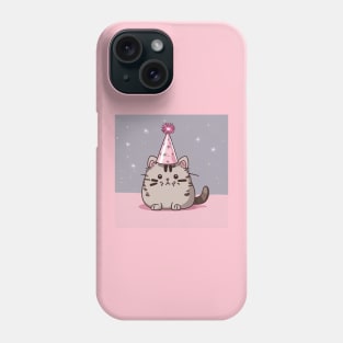 Cute pusheen New Year's party kitten Phone Case