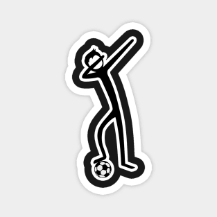 Dabbing Stick Figure - Soccer I Magnet