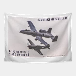 2-sided P-40 and A-10 muted-color Tapestry