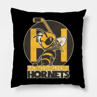 Defunct Huntington Hornets Hockey Team Pillow