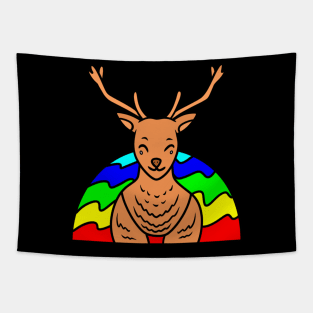 Cute sika deer Tapestry