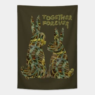 couple of rabbits Tapestry