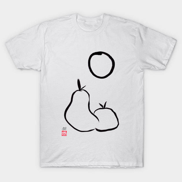Fruits Enso Sumi E Style Painting T Shirt Teepublic
