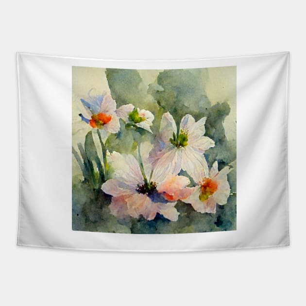 Elegant blooms of yesteryear Tapestry by hamptonstyle