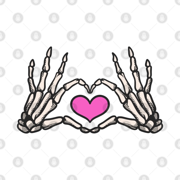 skeleton valentine, hand love by dadan_pm