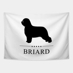 Briard Black Silhouette Tapestry