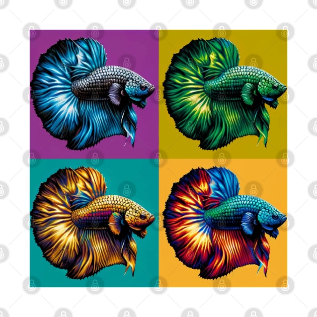 Dragon Scale Betta - Cool Tropical Fish by PawPopArt