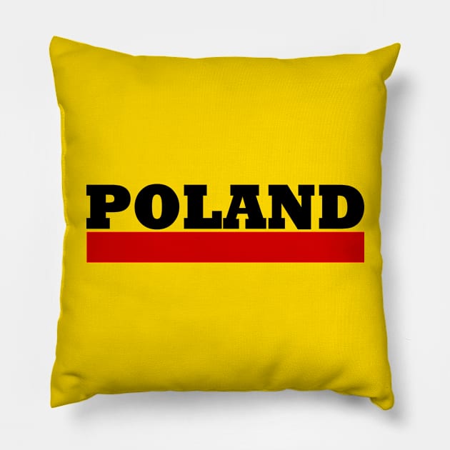 Poland Flag Pillow by Milaino