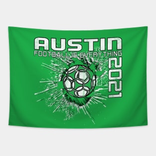 Football Is Everything - Austin FC Splatter Strike Vintage Tapestry