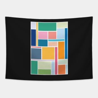 Modern Colorful Abstract Geometric Pattern Graphic Design Tapestry