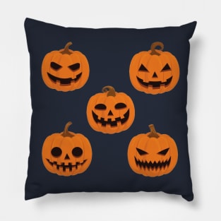 Halloween pumpkin set Pillow