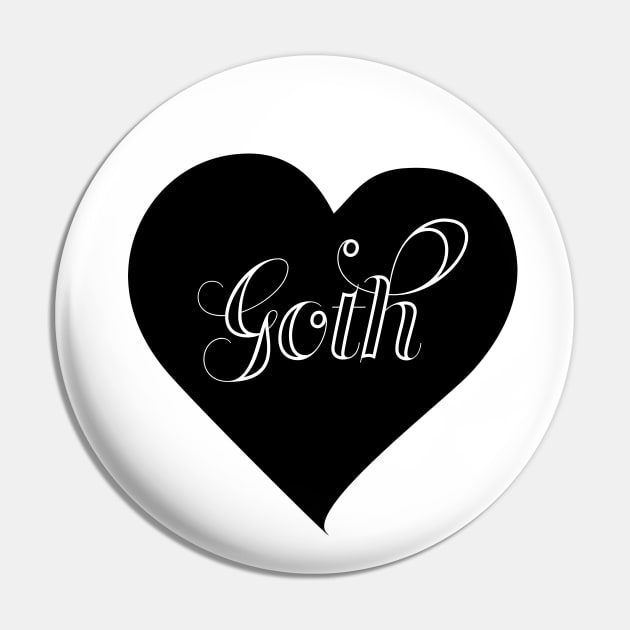 Goth at Heart Pin by callingtomorrow