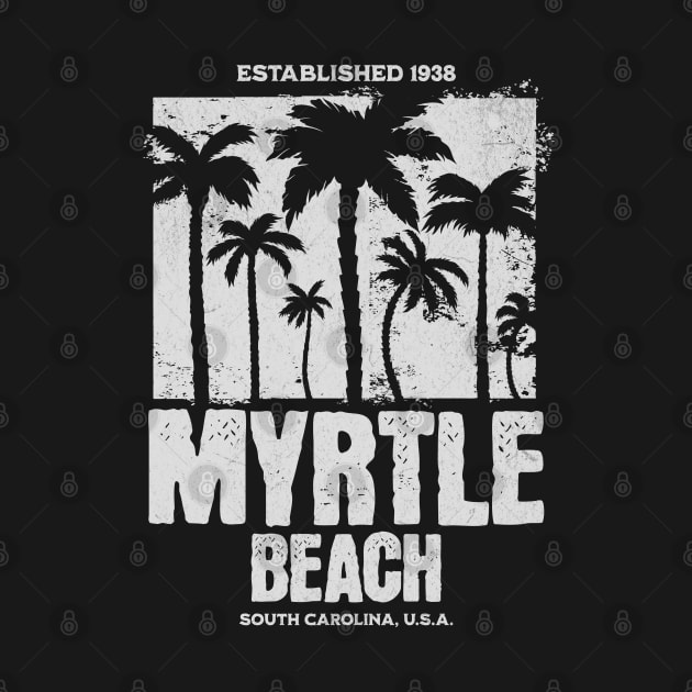 Myrtle Beach, South Carolina Palm Trees by Contentarama