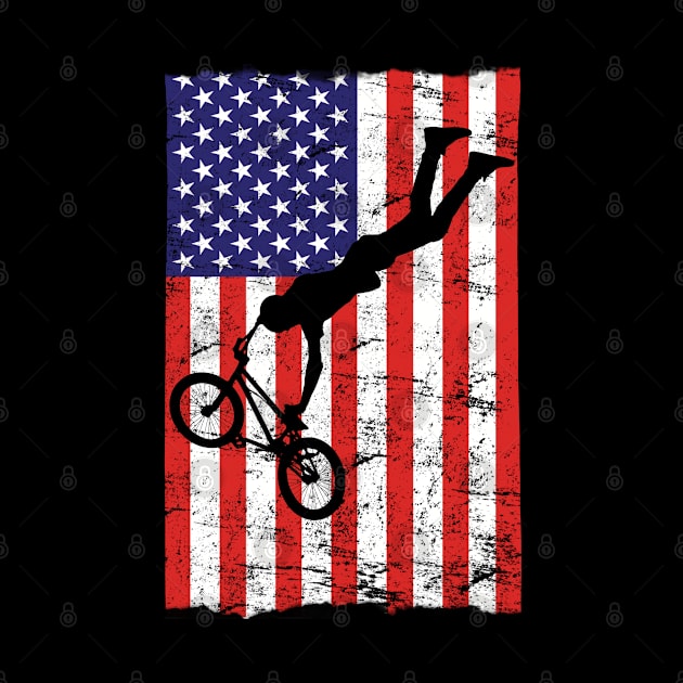 BMX - BMX Biking USA Flag by Kudostees