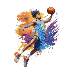 Basketball player jumping watercolor T-Shirt