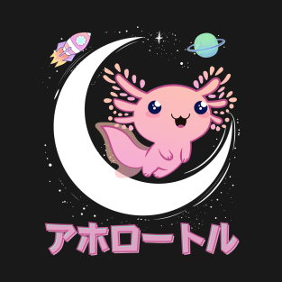 Axolotl Moon Space T-Shirt