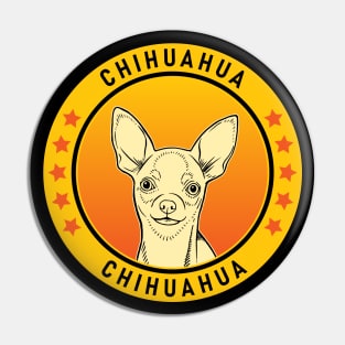 Smooth Chihuahua Dog Portrait Pin