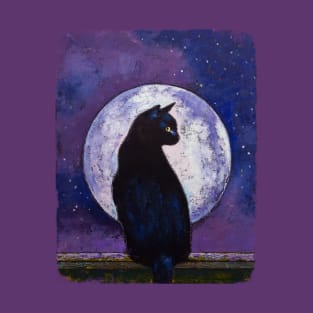 Black Cat Moonlight T-Shirt