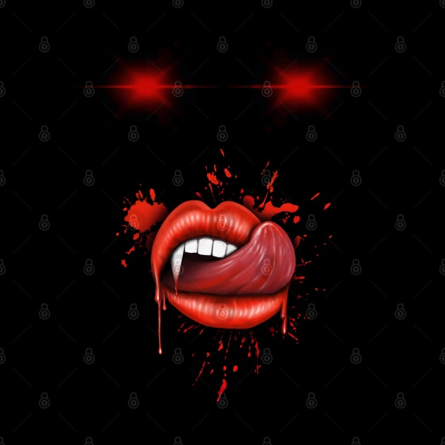 Vampire lips vamp teeth by Artardishop