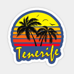 Tenerife Retro Sunset Magnet