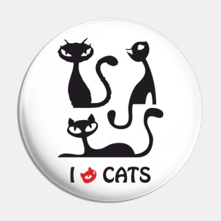 I Love Cats Pin