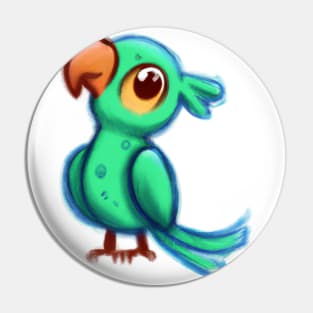 Cute Parrot Drawing Pin