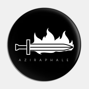 Aziraphale flaming sword Pin