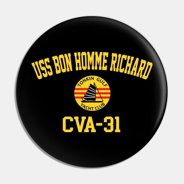 USS Bon Homme Richard CVA-31 Tonkin Gulf Yacht Club Pin by Tonkin Gulf Yacht Club