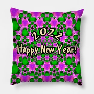 2022 happy new year pattern Pillow