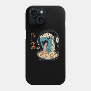 Ramen of Kanagawa  monster on headphone Phone Case