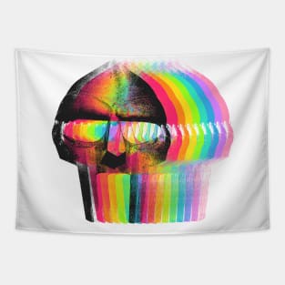 MF DOOM / Retro Rainbow Styled Fan Artwork Design Tapestry