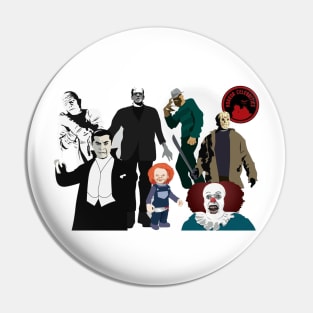 Horror Movie Villains Pin