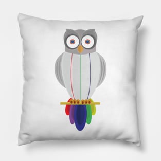 Rainbow Owl Pillow