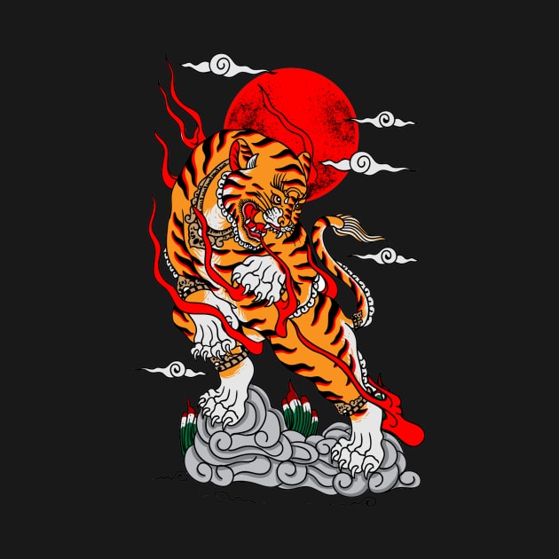 Japanese Tiger Print by info@dopositive.co.uk