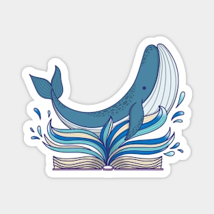 The Whale and the Book Magnet