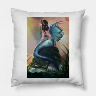 Mermaid Waits Pillow